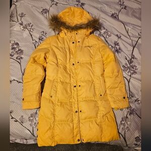 Yellow Women's Down Puffer Coat